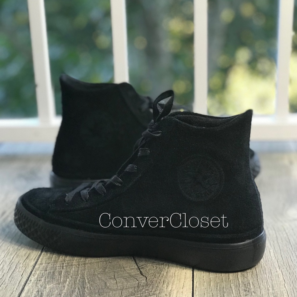 NWT Converse Ctas Modern HI Suede Black W AUTHENTI - Picture 4 of 8